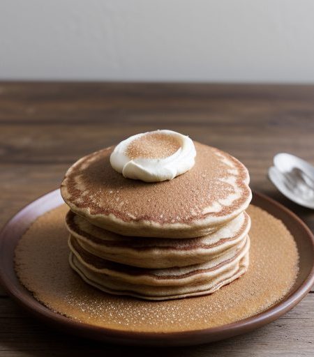 Cinnamon Wheat Bran Pancakes recipe image