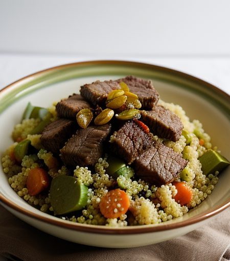 Citrus Beef and Vegetable Couscous Salad recipe image