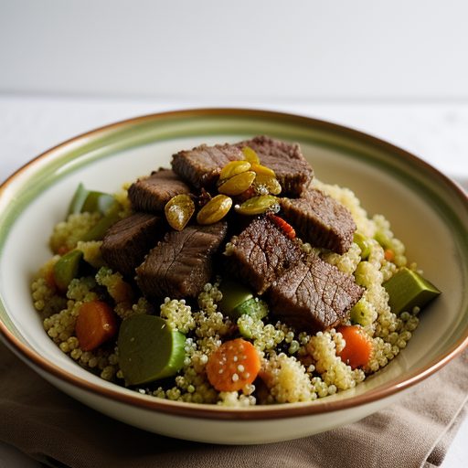 Citrus Beef and Vegetable Couscous Salad recipe image