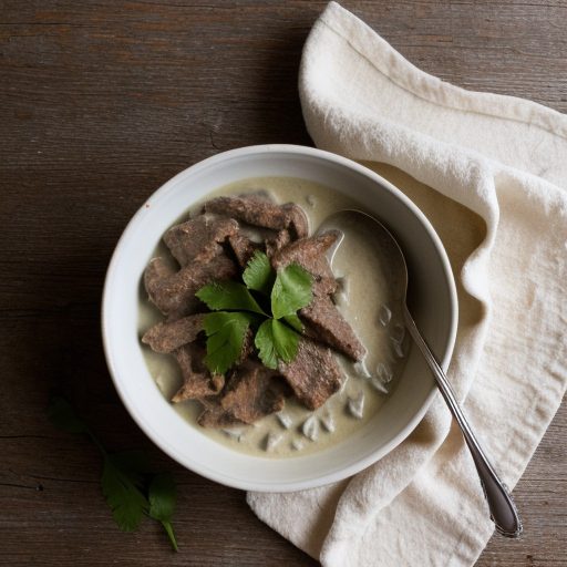 Ciulama(Kidneys in White Sauce With Mamaliga recipe image