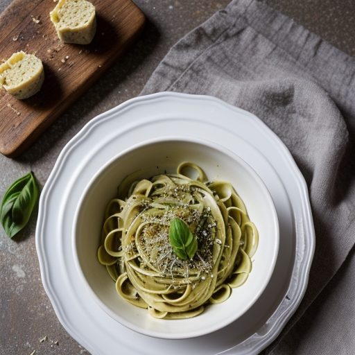 Classical Pesto With Fettuccine recipe image