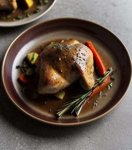 Clay Pot Chicken & Vegetables in Herbs & Wine recipe image