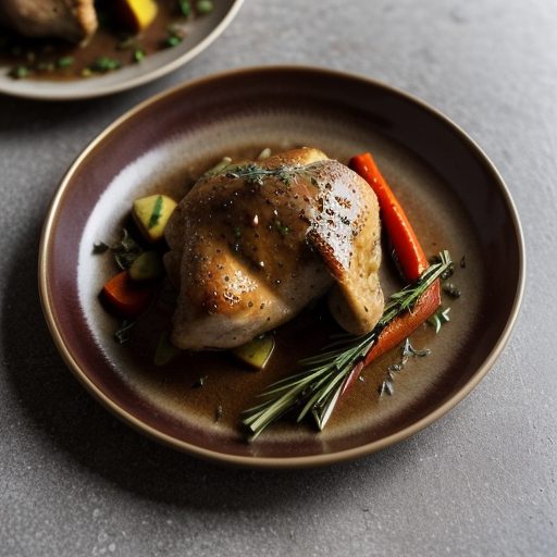 Clay Pot Chicken & Vegetables in Herbs & Wine recipe image