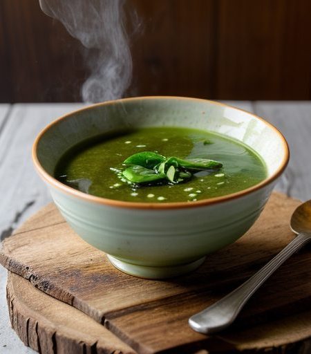 Clear Spinach Soup (Korean Malgun Sigumchi Ku recipe image