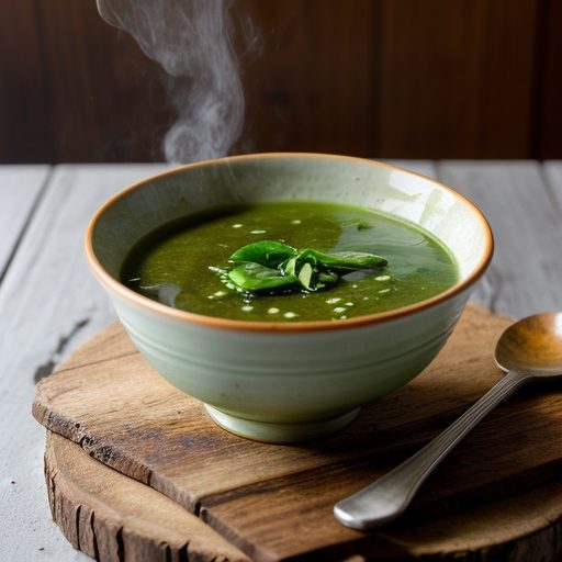 Clear Spinach Soup (Korean Malgun Sigumchi Ku recipe image