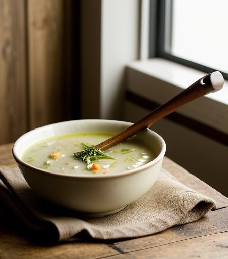 Cock-a-Leekie (Chicken and Leek Soup recipe image