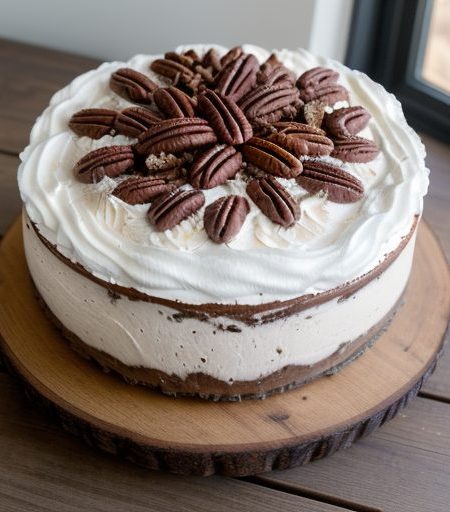 Cocoa-Nut Meringue Cheesecake recipe image