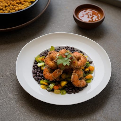 Coconut Shrimp W Star Fruit, Black Bean Salsa & Passion recipe image