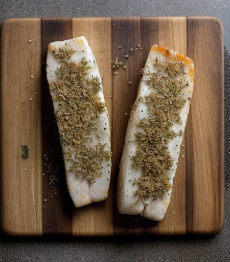 Cod Steaks With Herbed Breads Crumbs recipe image