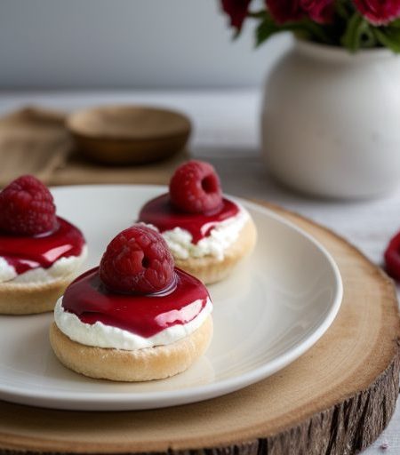 Coeurs a La Creme With Fresh Raspberry Coulis recipe image