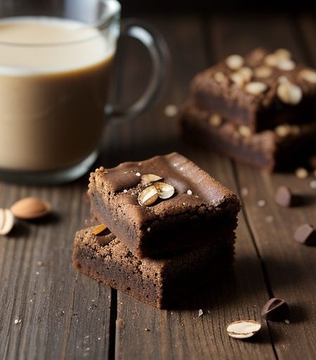 Coffee Almond Chocolate Blondies recipe image