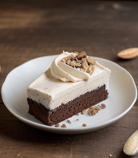 Coffee Almond Ice Cream Cake recipe image