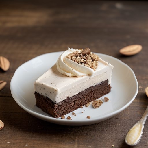Coffee Almond Ice Cream Cake recipe image