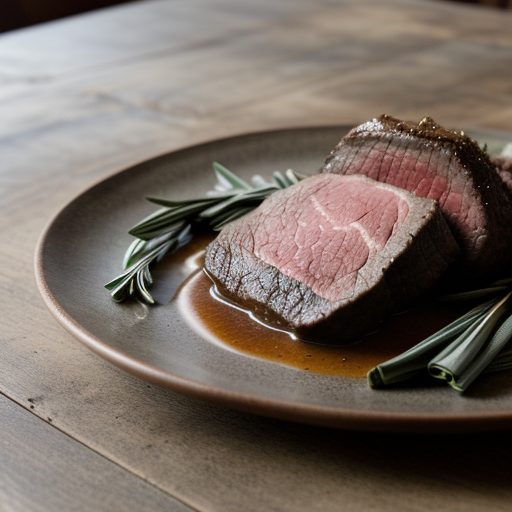 Coffee-Roasted Beef Fillet With Sage and Wild Mushrooms recipe image