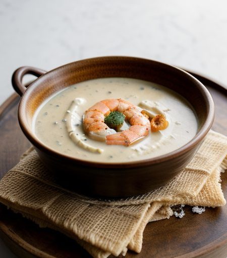 Cold Buttermilk & Shrimp Soup recipe image