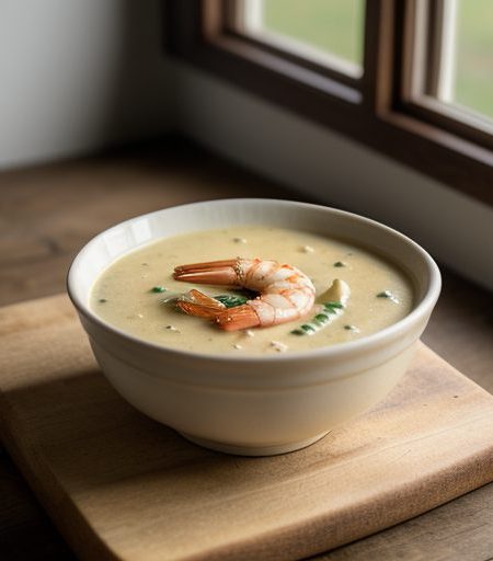 Cold Buttermilk and Shrimp Soup recipe image