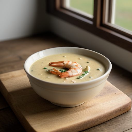 Cold Buttermilk and Shrimp Soup recipe image