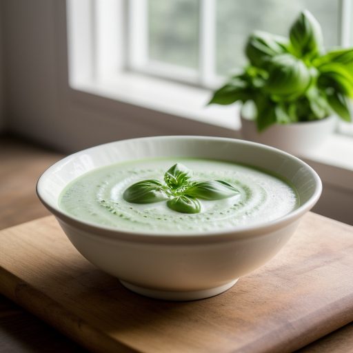 Cold Cucumber Basil Soup recipe image