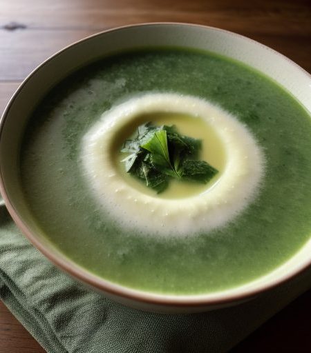 Cold Cucumber & Spinach Soup recipe image
