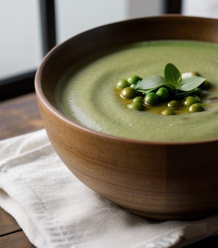Cold Minted Pea Soup recipe image