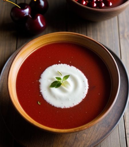 Cold Sour Cherry Soup recipe image