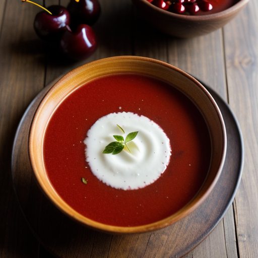 Cold Sour Cherry Soup recipe image