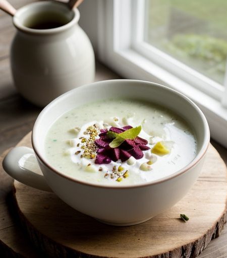 Cold Yogurt and Garden Vegetable Soup - Country Living recipe image