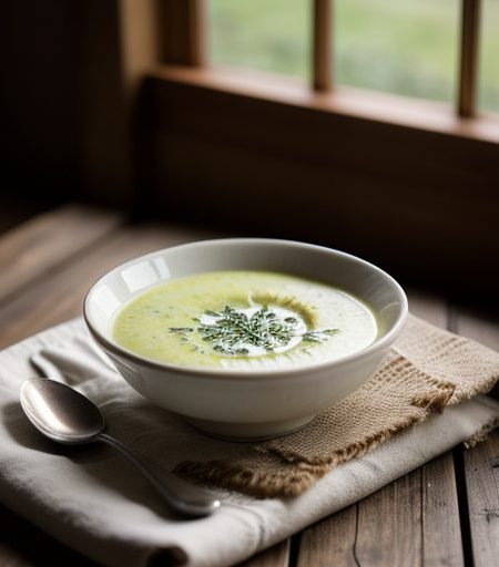Cold Zucchini & Leek Soup recipe image
