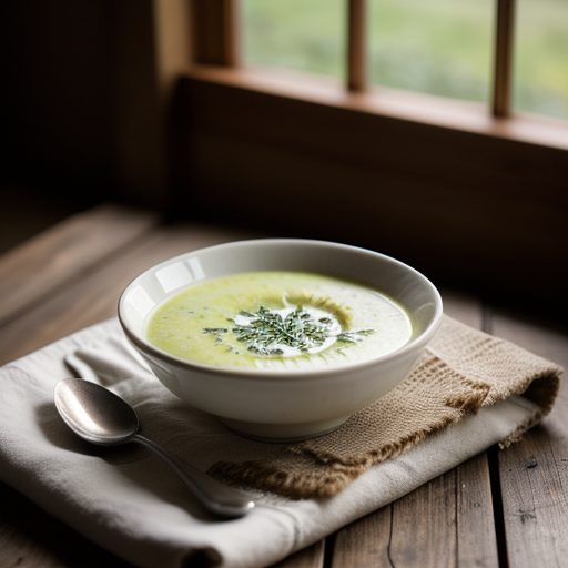 Cold Zucchini & Leek Soup recipe image
