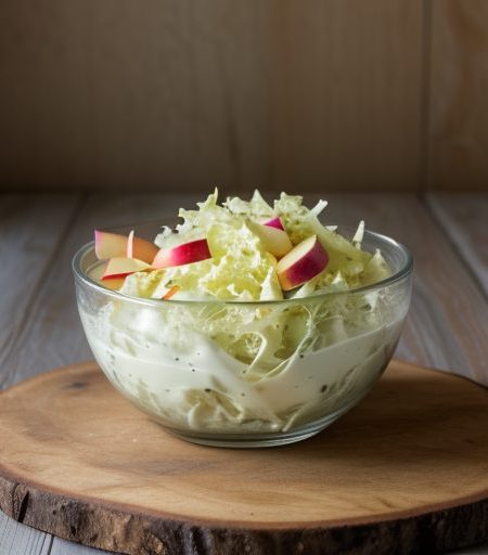 Coleslaw With Cheddar Cheese & Apples recipe image