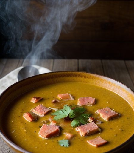 Cool'n Spicy Green Tomato Soup With Crab and Country Ham recipe image