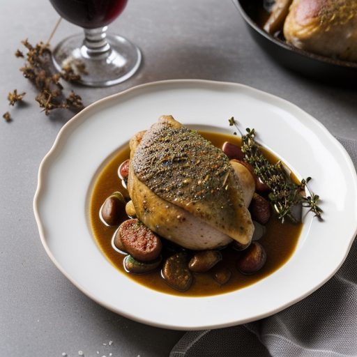 Coq Au Vin - Chicken Braised in Wine recipe image