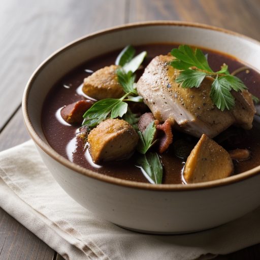 Coq Au Vin (Chicken in Red Wine Sauce recipe image