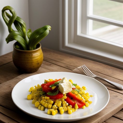 Corn & Pepper With White Wine recipe image
