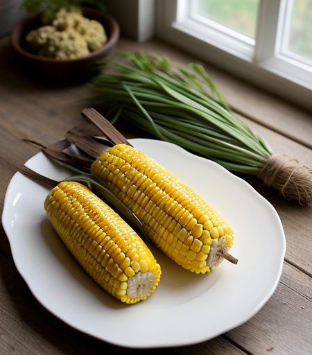 Corn Roasted With Herb Butter recipe image