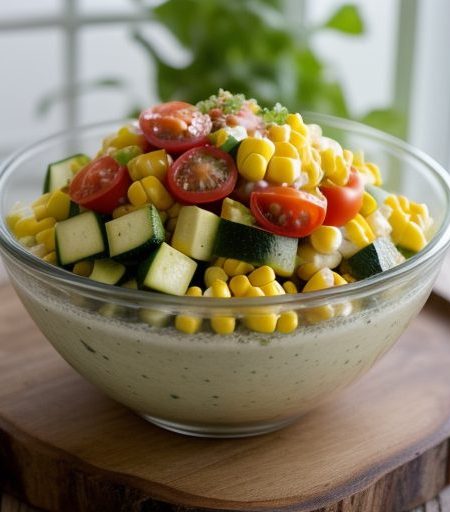 Corn~ Tomato & Zucchini Salad recipe image