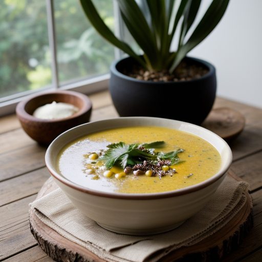 Corn and Roasted Poblano Soup recipe image