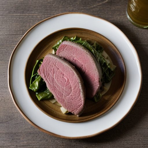Corned Beef With Onions and Greens recipe image