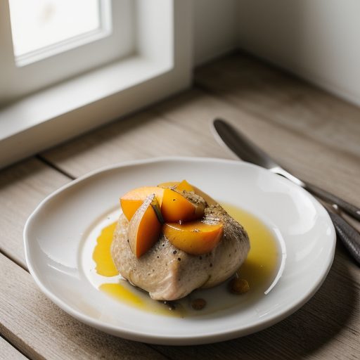 Cornish Hen With Peaches recipe image