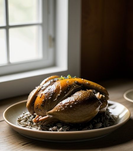 Cornish Hen With Wild Rice recipe image