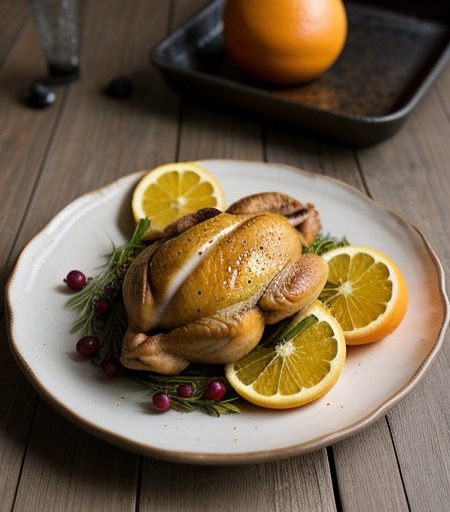 Cornish Hens With Glazed Oranges recipe image