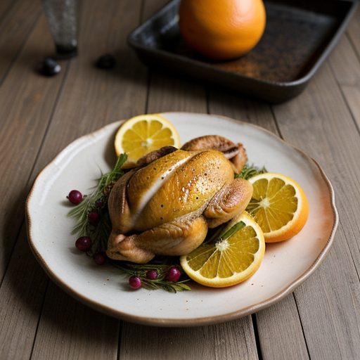 Cornish Hens With Glazed Oranges recipe image