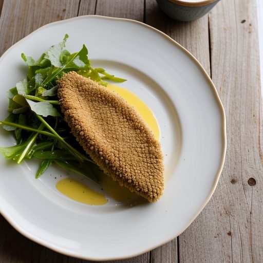 Cornmeal-Crusted Catfish on Mixed Greens - Bon Appetit recipe image