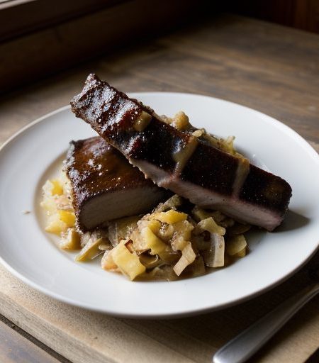 Country Ribs With Apples & Kraut recipe image