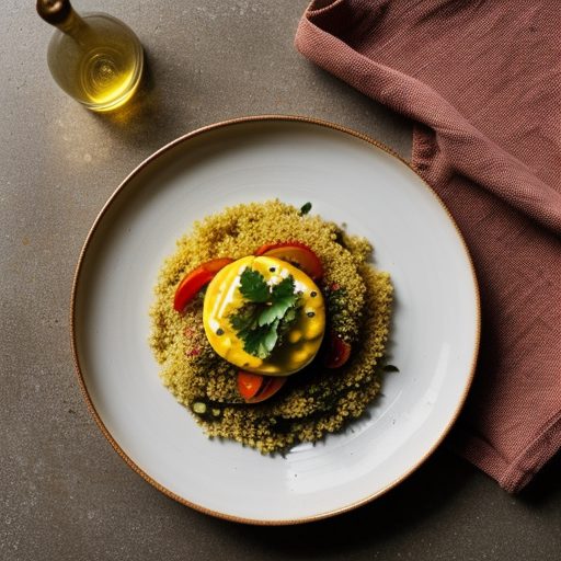 Couscous Pilaf With Saffron Cream recipe image
