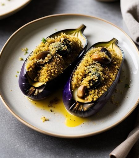 Couscous Stuffed Eggplant recipe image