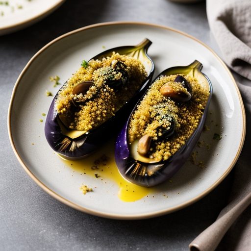 Couscous Stuffed Eggplant recipe image
