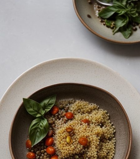 Couscous With Lentils~ Tomatoes & Basil recipe image