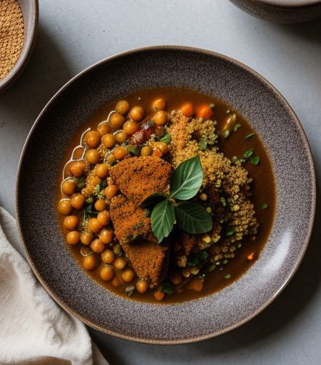Couscous With Spicy Chick Pea Stew recipe image