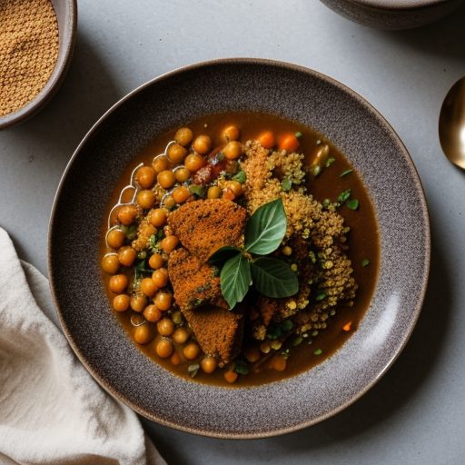 Couscous With Spicy Chick Pea Stew recipe image